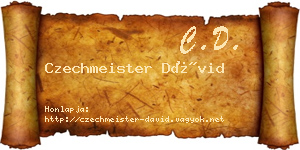 Czechmeister Dávid névjegykártya