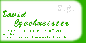 david czechmeister business card
